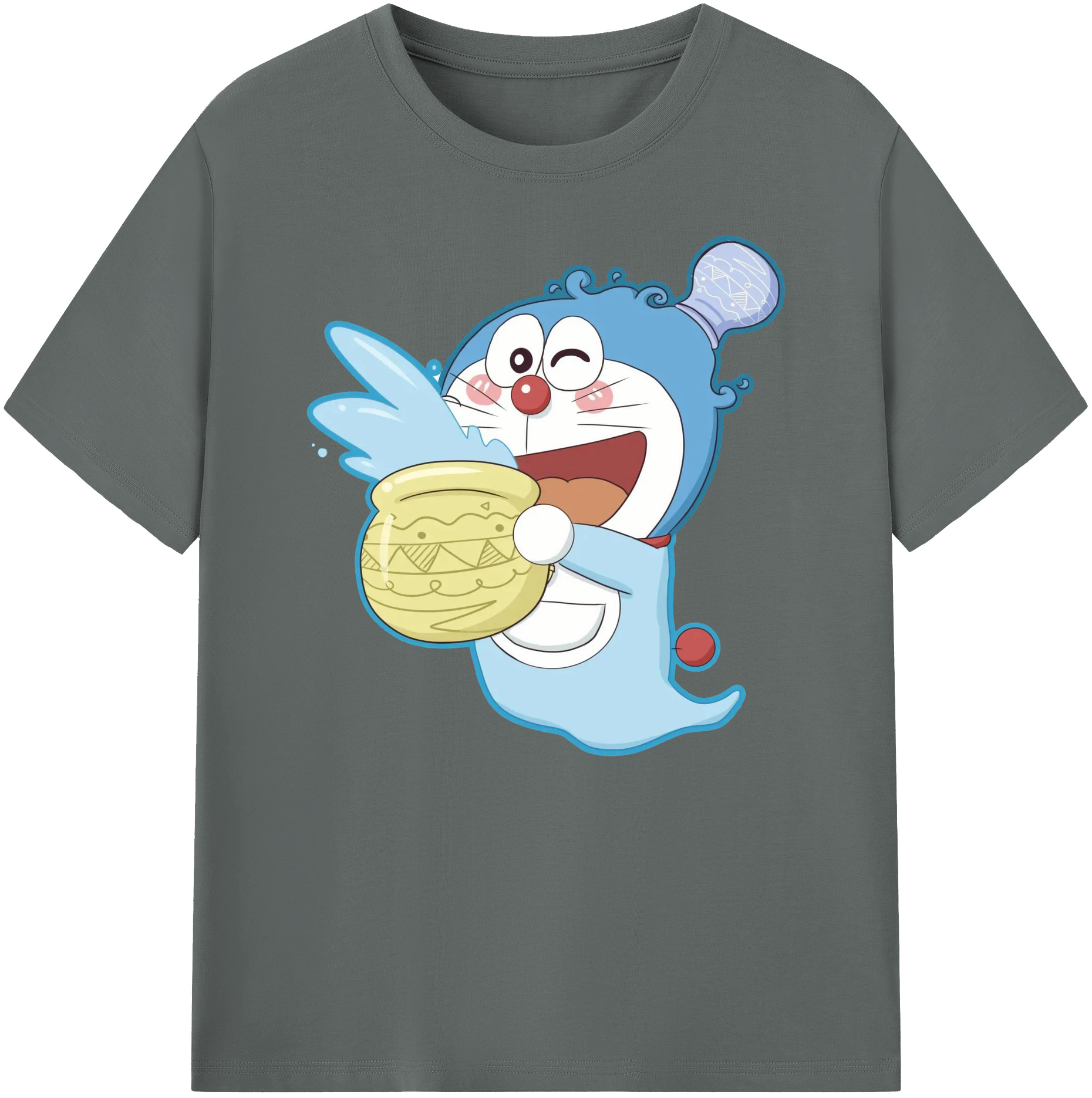 （画像用） ドラえもん Doraemon 綿100％ メンズ半袖Tシャツ｜肌触りやわらか＆通気性